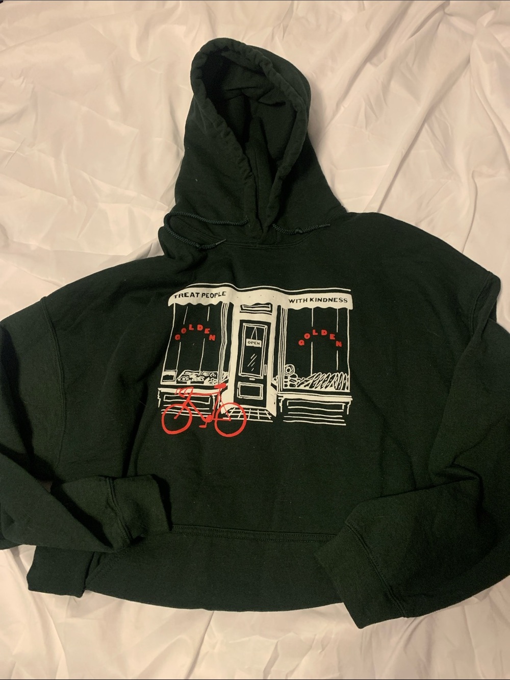 Harry Styles Hoodie Treat People With Kindness Golden Bakery Green Size XXL
